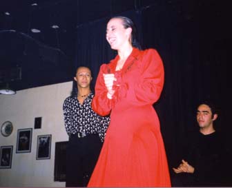 Edwin on stage on his opening night at Casa Patas